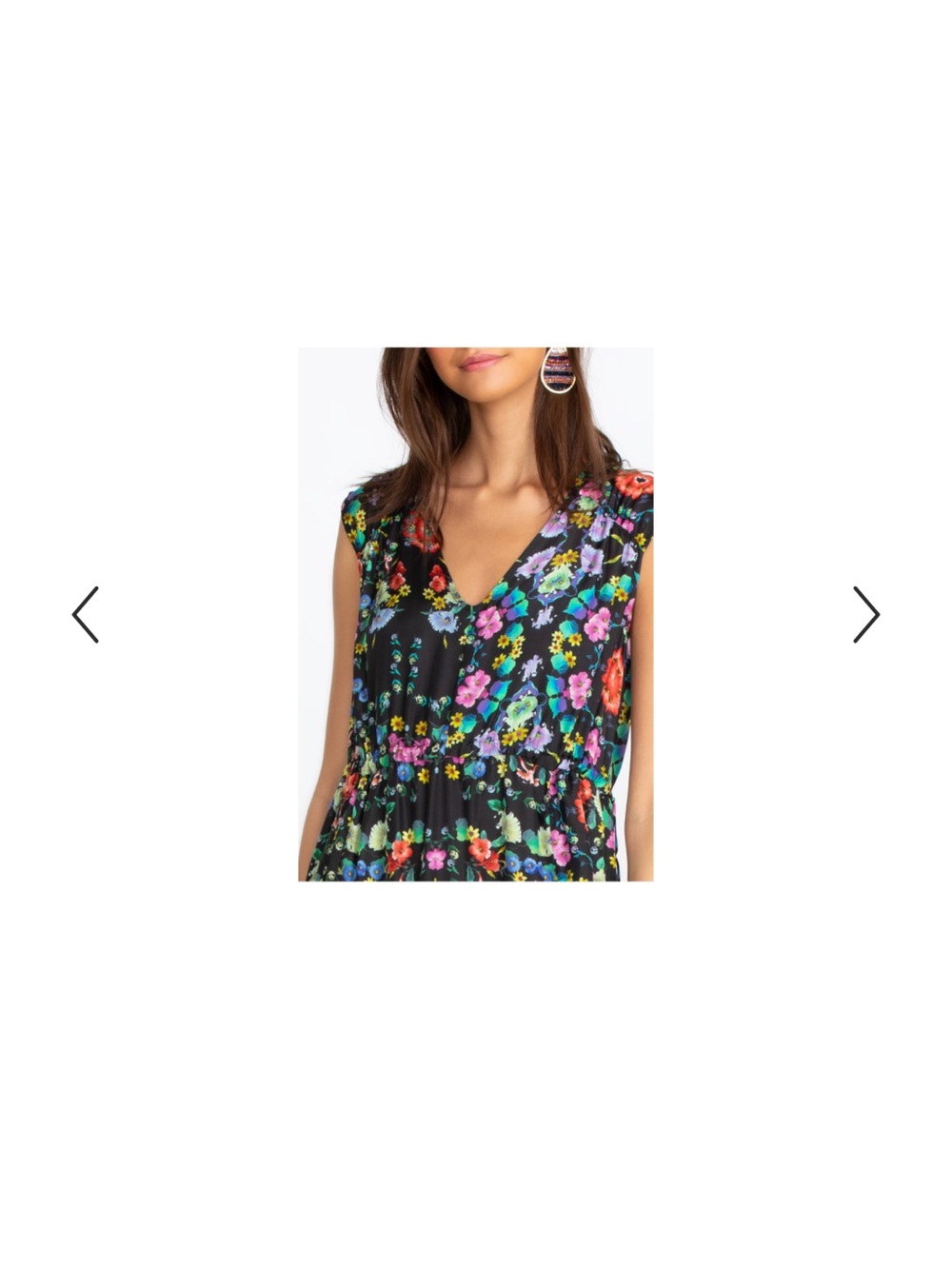 Johnny Was Ella Flower Natania Dress 100% silk size Large - Picture 5 of 11